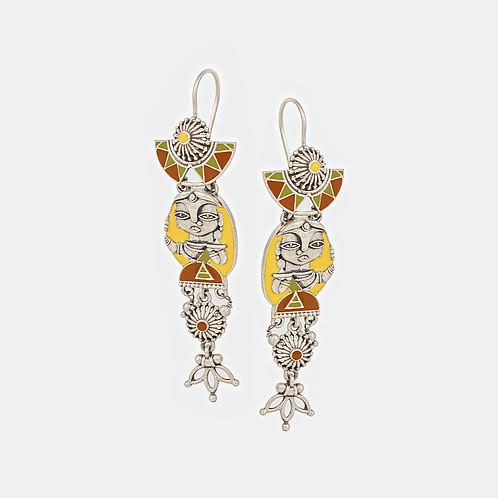 Shokhi Earrings in Oxidised 925 Silver