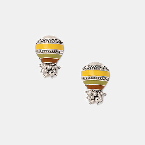 Kolshi Earrings in Oxidised 925 Silver