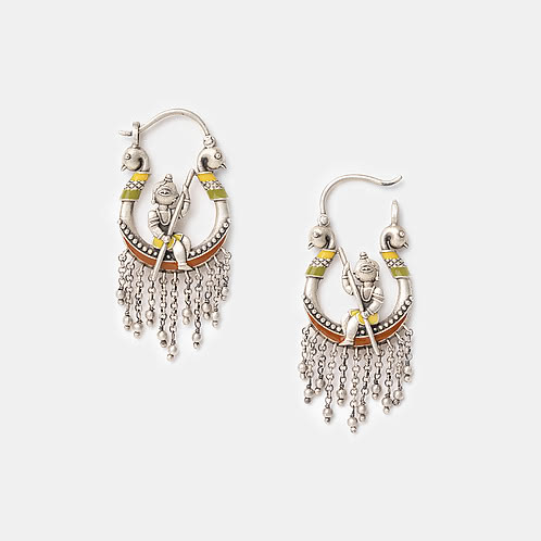 Maajhi Hoop Earrings in Oxidised 925 Silver