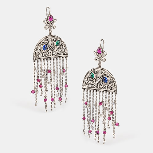 Feeling Haseen Oxidised Earrings in 925 Silver