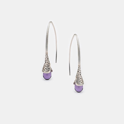 Oxidised Vestita Bloom Earrings in 925 Silver