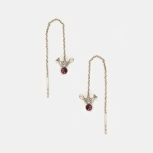 Sudo Motif Sui Dhaga Earrings in Oxidised 925 Silver