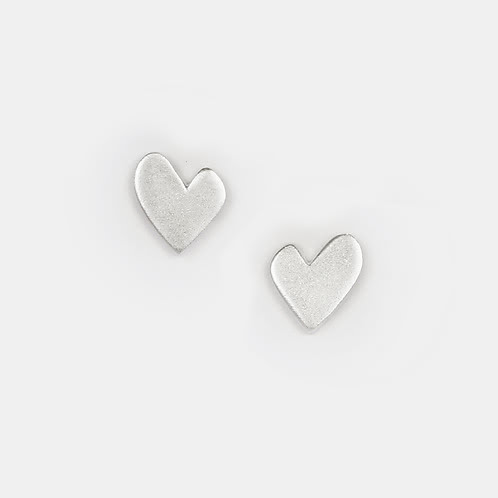 You and Your Dramatic Hand Gestures Heart Stud Earrings in 925 Silver