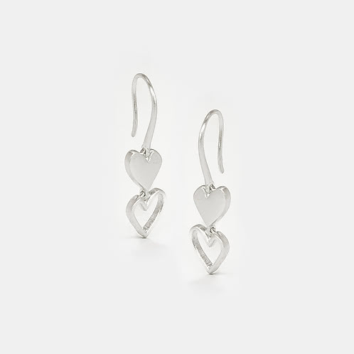 You and Your Tongue of Slip Heart Earrings in 925 Silver