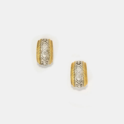 Mahileyaru Hoop Earrings in Dual Plated 925 Silver