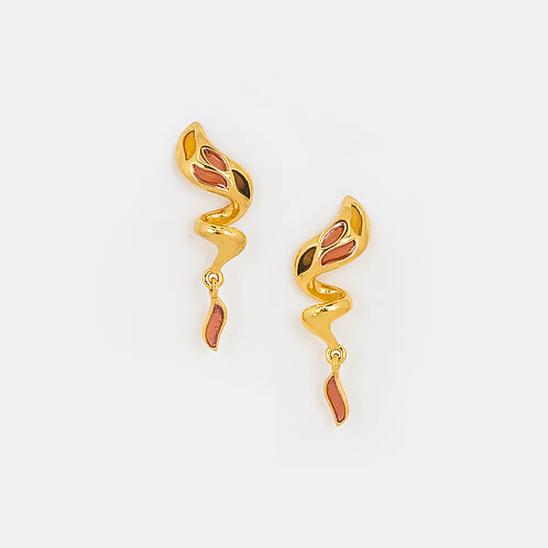 Forged by Rejections Earrings in Gold Plated 925 Silver