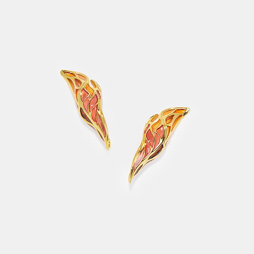 Forged by Setbacks Earrings in Gold Plated 925 Silver