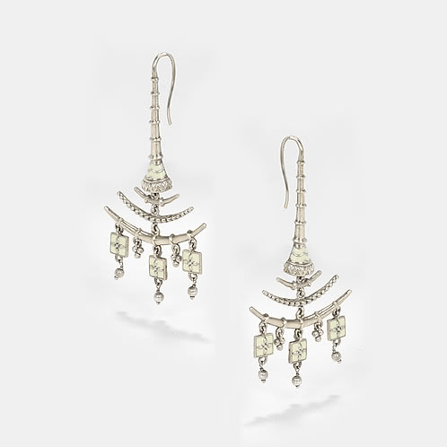 Kataka Dangler Earrings in Oxidised 925 Silver