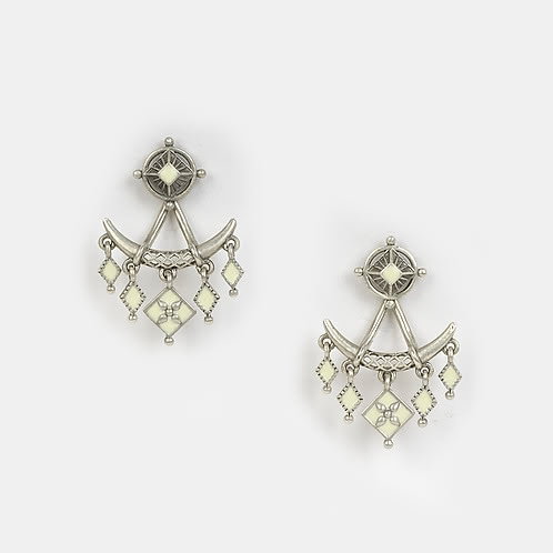 Rudra Earrings in Oxidised 925 Silver