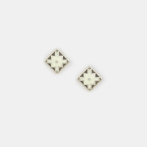 Chaukhdi Stud Earrings in Oxidised 925 Silver