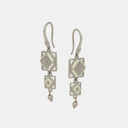 Chaupad Dangler Earrings in Oxidised 925 Silver