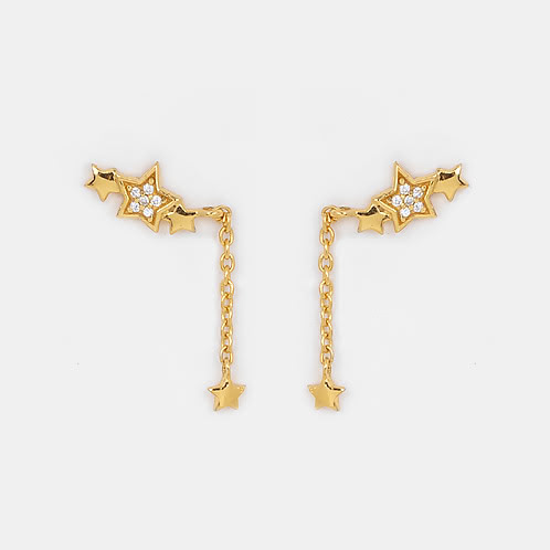 Sky Full of Stars Earrings in Gold Plated 925 Silver