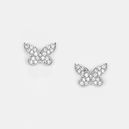 Break Free Butterfly Earrings in Rhodium Plated 925 Silver
