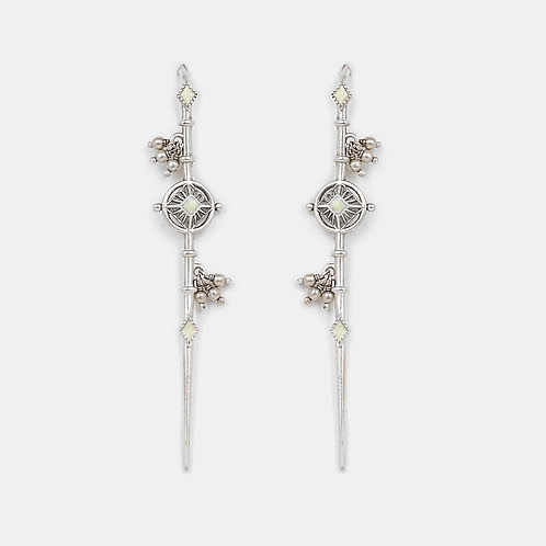 Rudra Earcuffs Crafted in Oxidised 925 Silver