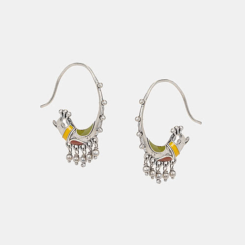 Paakhi Hoop Earring Crafted in Oxidised 925 Silver