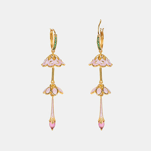 Nakhrewali Aunty Earrings in Gold Plated 925 Silver