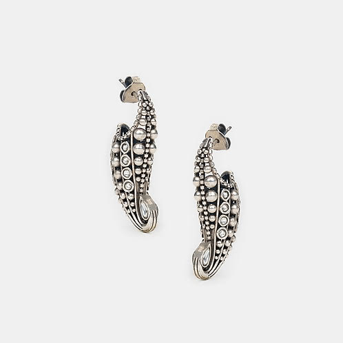 Lukka Chuppi Earrings in 925 Oxidised Silver