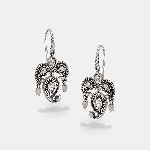 Latka Jhatka Earrings in 925 Oxidised Silver