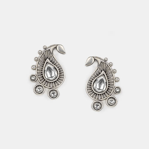 Band Baaja Earrings in 925 Oxidised Silver
