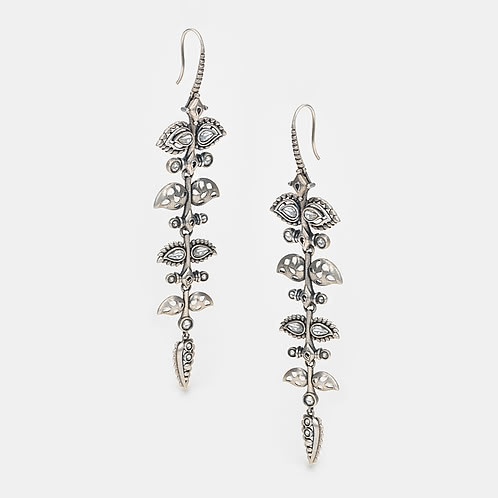 Sajna Sawarna Earrings in 925 Oxidised Silver