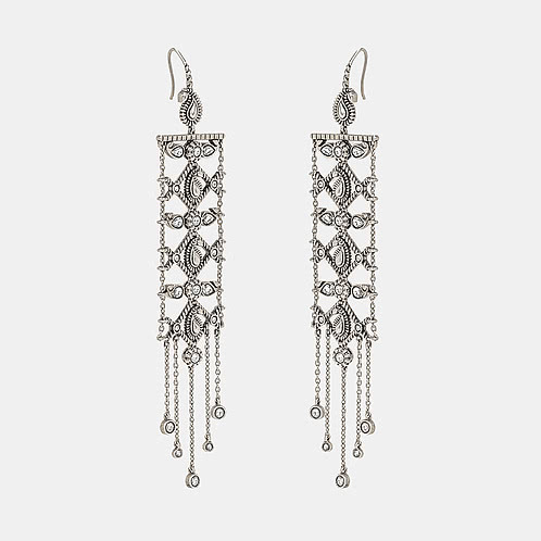 Mauj Masti Dangler Earrings in 925 Oxidised Silver