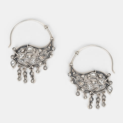 Jhatak Matak Earrings in 925 Oxidised Silver