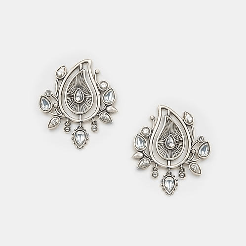Gup Shup Earrings in 925 Oxidised Silver