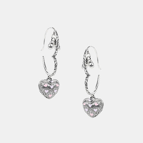 Bring in the Memories Heart Earrings in 925 Silver