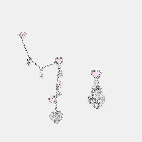 Bring in the Smiles Heart Ear Cuffs in 925 Silver