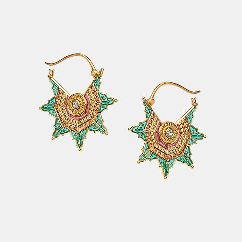 Mehendi Masti Earrings in Gold Plated 925 Silver