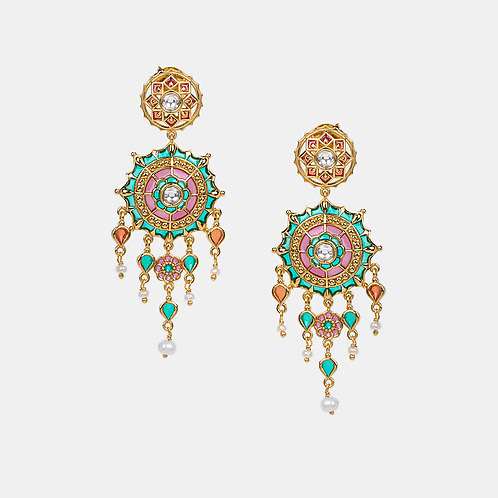 Shaadi Shringar Earrings in Gold Plated 925 Silver