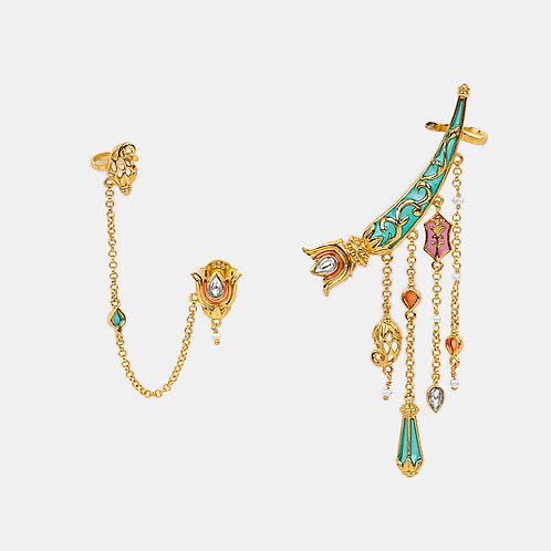 Sagai Shor Mismatch Earcuffs in Gold Plated 925 Silver