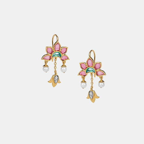Sangeet Sur Earrings in Gold Plated 925 Silver