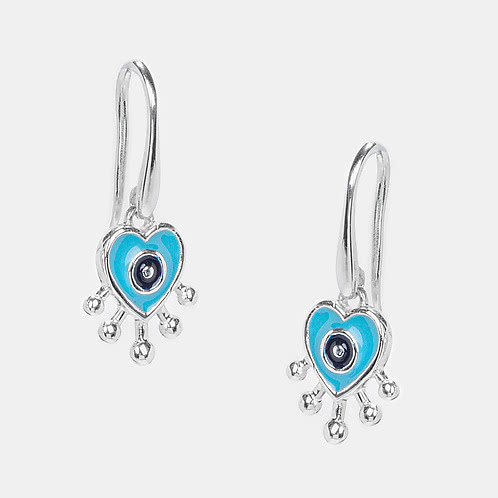 Hex Off Nazar Evil Eye Earrings in 925 Silver