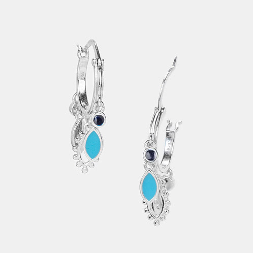 Bye Bye Nazar Evil Eye Earrings in 925 Silver