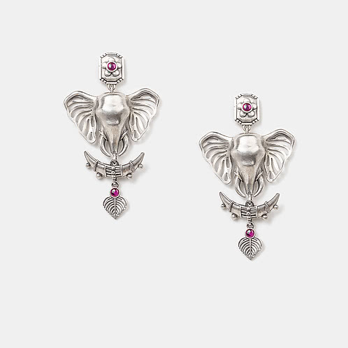 The Saviour Elephant Earrings Crafted in 925 Silver