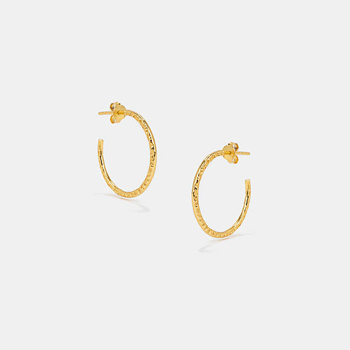 Vibe Check Hoop Earrings Crafted in Gold Plated 925 Silver