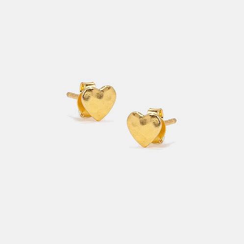 Take My Heart Stud Earrings Crafted in Gold Plated 925 Silver