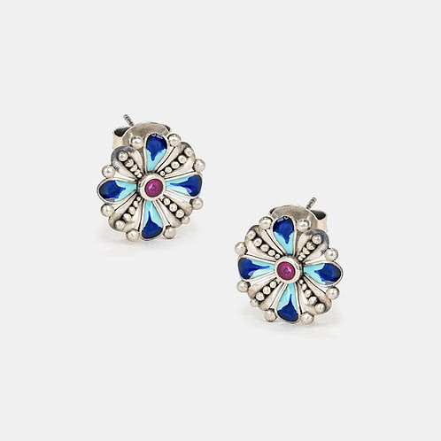 Phool Garba Earrings in 925 Silver