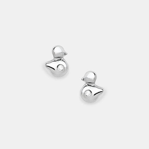 Lucky Duck Earrings in 925 Silver