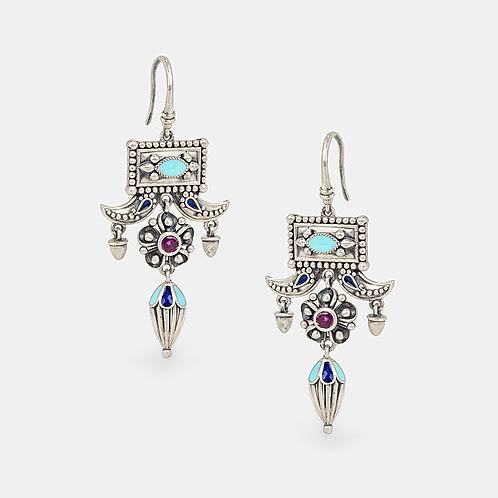 Navras Earrings in 925 Silver