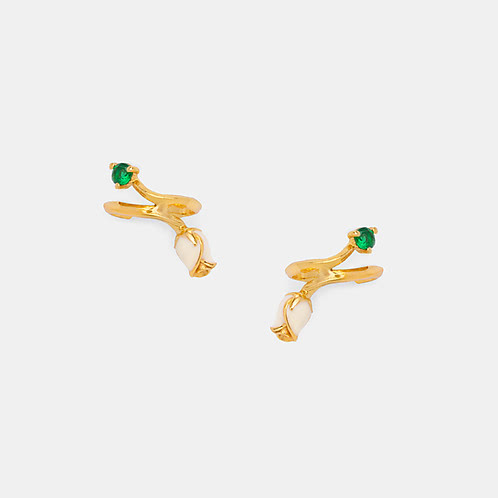 Gulabo Rose Earcuff Crafted in Gold Plated 925 Silver