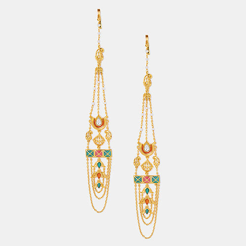 Chaap Tilak In Gold Plated 925 Silver