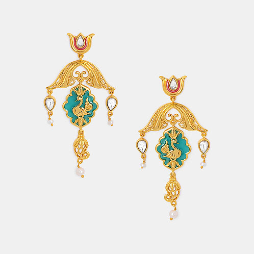 Gal Mithi Earrings In Gold Plated 925 Silver