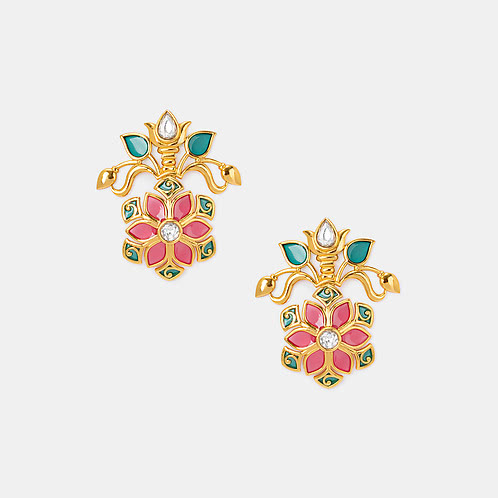 Aaja Nachle Earrings In Gold Plated  Silver