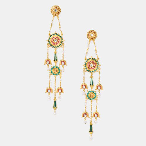Madhanya Earrings In Gold Plated 925 Silver