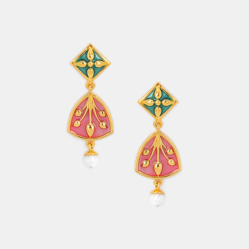 Maahi Ve Earrings in Gold Plated 925 Silver
