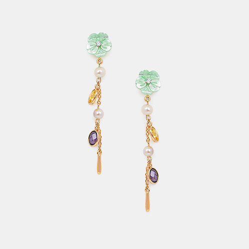 Bouquet Flower Earrings in 925 Silver