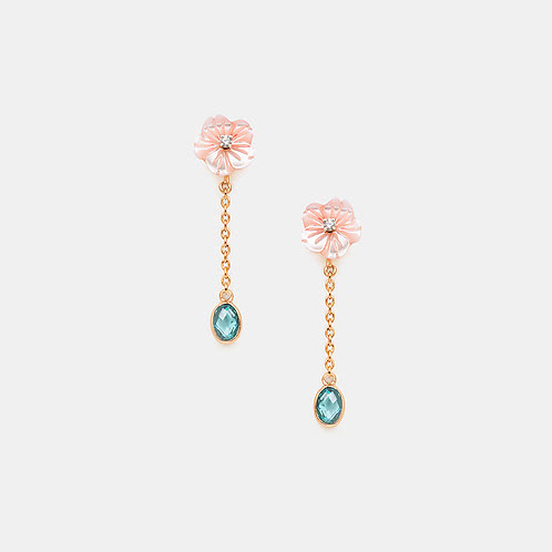 Blush Flower Earrings in 925 Silver