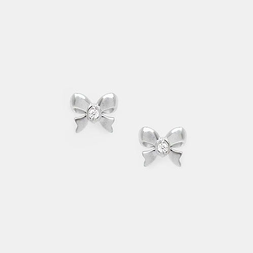 Bow Earrings in 925 Silver